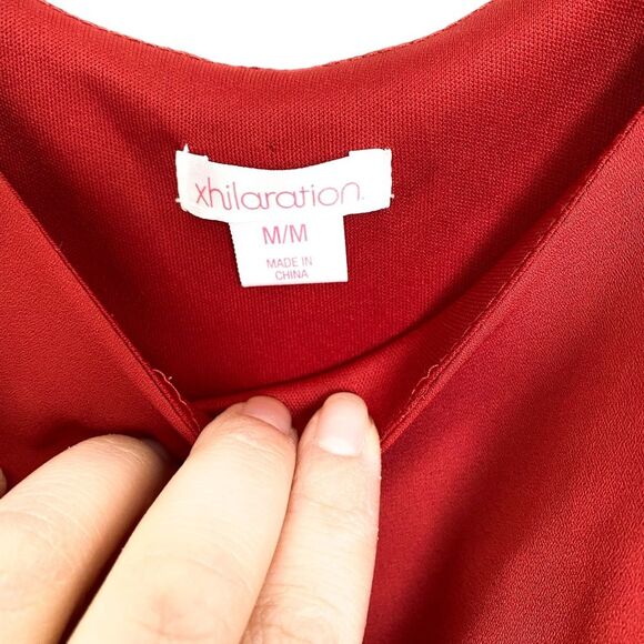 Xhilaration Red Paisley Bohemian Maxi Sleeveless Dress Size Medium - Picture 3 of 8